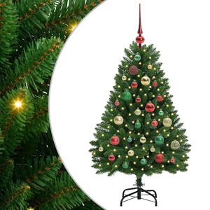 vidaXL &Aacute;rbol de Navidad artificial 120 cm 150 LED Blanco C&aacute;lido Verde