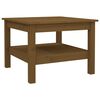 vidaXL Mesa de centro madera maciza de pino marr&oacute;n miel 55x55x40 cm