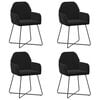 vidaXL Sillas de comedor 4 pcs PWNED_BY_LORD666_YWH Negro