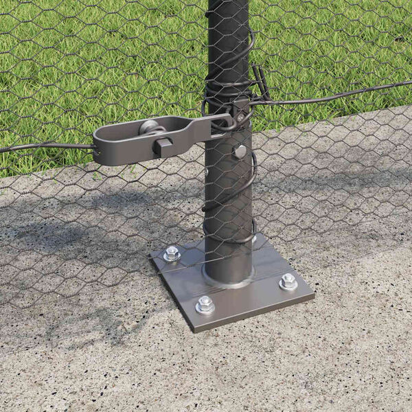 vidaXL Poste de Valla Gris 25 x 0,8 m (malla de 13 mm) Acero y PVC