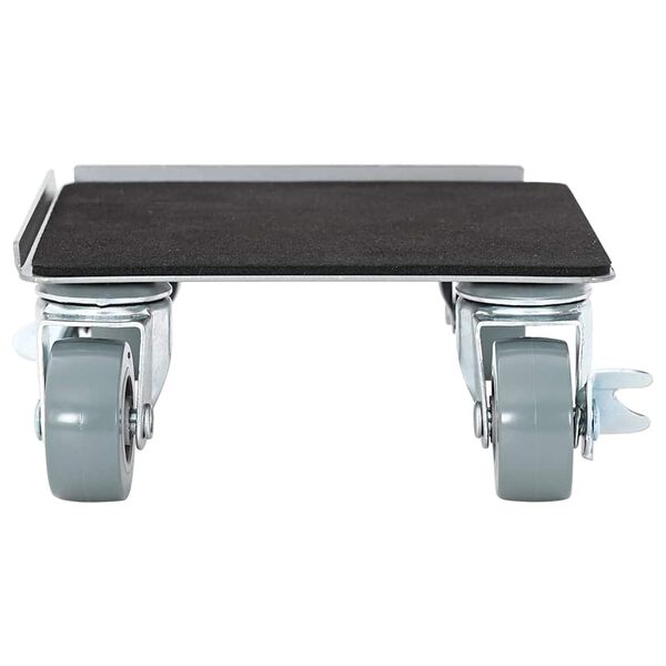 vidaXL Ruedas para muebles (4 unidades, con elevador, 13,5 x 13,5 x 6 cm, acero, 1300 kg)