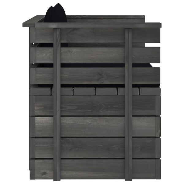 vidaXL Muebles de palets de jard&iacute;n 12 pzas cojines madera maciza pino