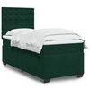 vidaXL Cama box spring con colch&oacute;n terciopelo verde oscuro 90x190 cm