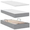vidaXL Cama con almacenamiento Gris Claro 180 x 200 cm Cuero sint&eacute;tico