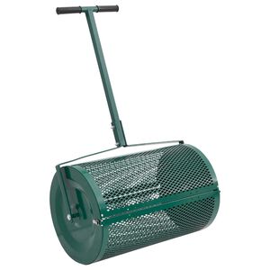 vidaXL Esparcidora de compost acero 75L verde &Oslash;40x60 cm