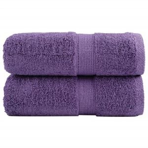 vidaXL Toallas de mano premium SOLUND, 2 unidades, color morado, 30 x 30 cm, 600 g/m&sup2;