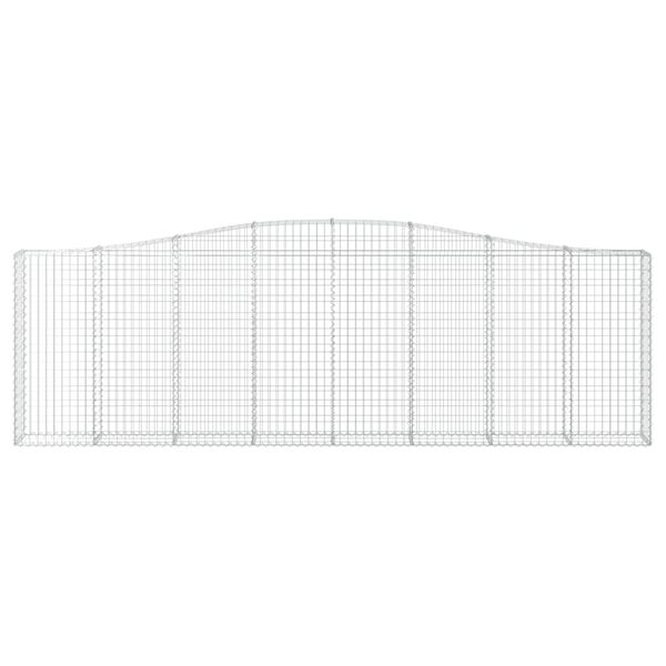 vidaXL Cestas de gaviones 9 uds forma de arco hierro 400x30x120/140 cm