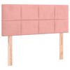 vidaXL Cama box spring colch&oacute;n y LED terciopelo rosa 90x190 cm