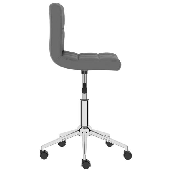 vidaXL Sillas de comedor giratorias 6 unidades cuero sint&eacute;tico gris