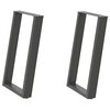 vidaXL Patas para mesa de comedor en forma de U (2 unidades), antracita, 60 x (72-73) cm, acero