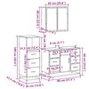 vidaXL Set de muebles ba&ntilde;o 3 pzas madera contrachapada roble marr&oacute;n