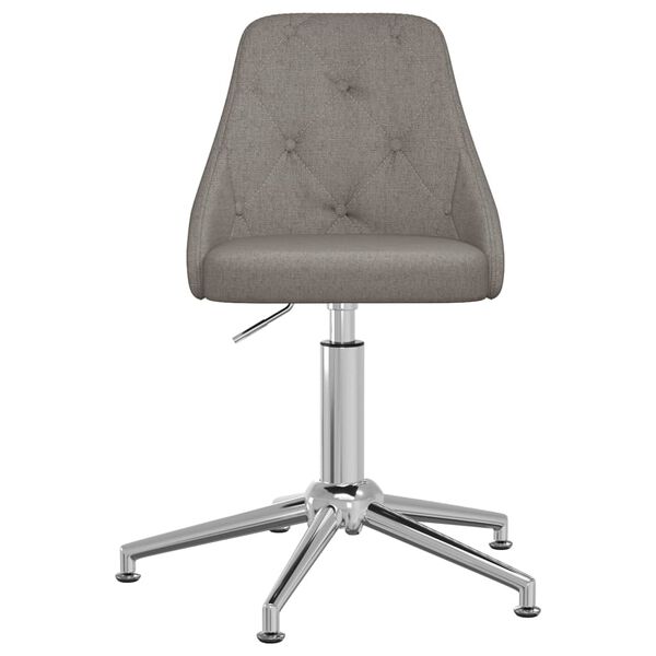 vidaXL Silla de oficina giratoria tela gris oscuro