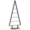 vidaXL Árbol de Navidad de metal con soporte Negro 90 cm Acero