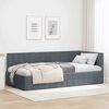 vidaXL Estructura de cama en esquina Gris oscuro 90 cm x 200 cm