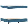 vidaXL Estructura de cama con colch&oacute;n Azul Oscuro 200 x 200 cm tela