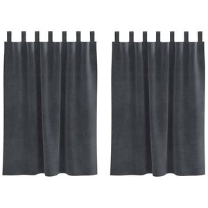 vidaXL Cortinas opacas 2 uds. Gris Claro 140 x 140 cm Terciopelo