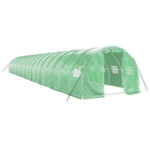 vidaXL Invernadero con estructura de acero verde 54 m&sup2; 18x3x2 m
