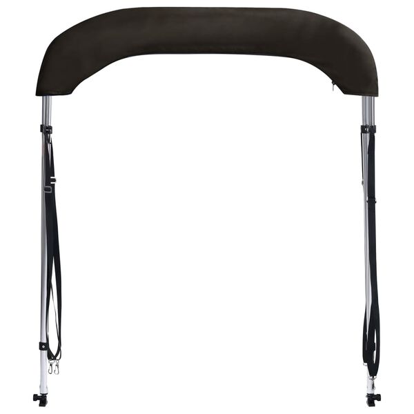 vidaXL Toldo bimini de 2 arcos negro 150x120x110 cm