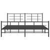 vidaXL Estructura cama sin colch&oacute;n con estribo metal negro 183x213 cm