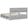 vidaXL Estructura de cama con cabecera Gris Sonoma 200 x 200 cm
