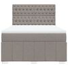 vidaXL Cama box spring con colch&oacute;n tela gris taupe 160x200 cm