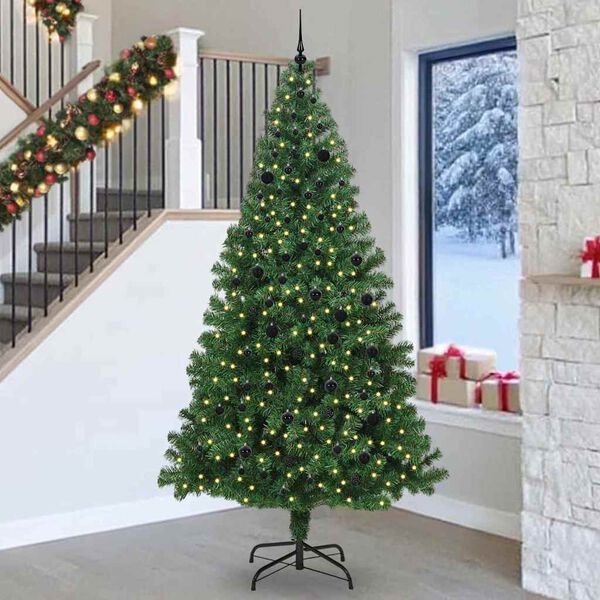 vidaXL &Aacute;rbol de Navidad artificial Verde 240 cm PVC y Acero y Pl&aacute;stico