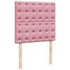 vidaXL Cama box spring con colch&oacute;n terciopelo rosa 90x200 cm