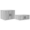 vidaXL Armario de almacenamiento 2 uds. Gris Sonoma 108 x 41 x 40 cm
