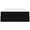 vidaXL Estructura de cama con colch&oacute;n con colch&oacute;n 2 pcs Negro tela