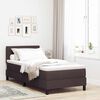 vidaXL Cama tipo Box Spring con colch&oacute;n Marr&oacute;n Oscuro 90 x 200 cm tela
