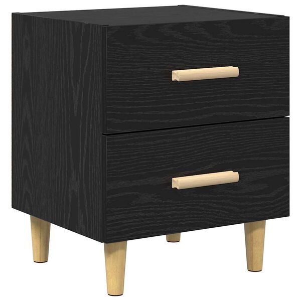 vidaXL Mueble cama Roble Negro 40 x 35 x 47.5cm Madera de ingenier&iacute;a
