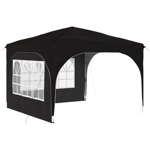 vidaXL Carpa Plegable para Fiestas 290 x 290 x 245 cm Negro