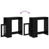 vidaXL Mesa de Bar con estante Roble Negro 101 x 40 x 103,5 cm