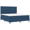 vidaXL Cama tipo Box Spring con colch&oacute;n Azul 180 x 200 cm tela