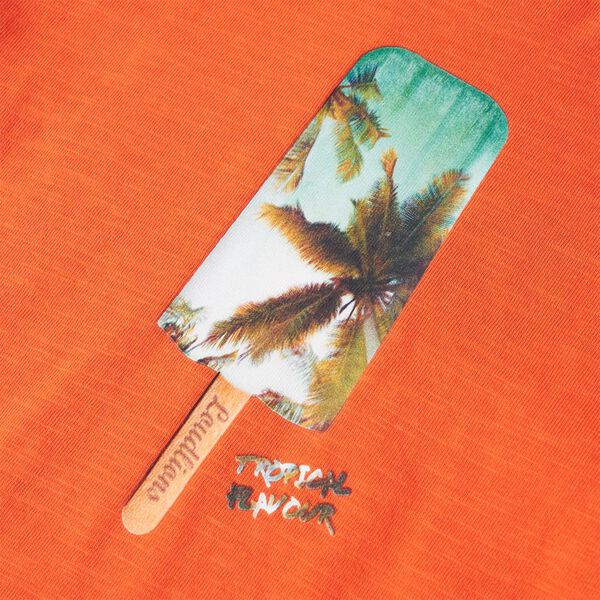 Camiseta infantil naranja oscuro 140