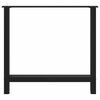 vidaXL Patas para mesa de comedor negras (2 unidades, 80 x 72-73 cm, acero)
