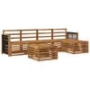 vidaXL Conjunto de sof&aacute;s de exterior 6 pcs Natural