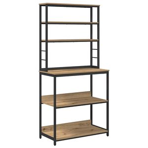 vidaXL Estante de cocina 5 niveles 80 x 40 x 168 cm Roble artisan