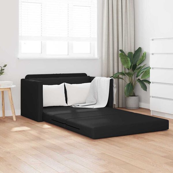 vidaXL Sofá cama Negro 124 x 71 x 78 cm Terciopelo