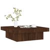 vidaXL Mesa de centro de madera contrachapada roble marrón 90x90x28 cm