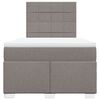 vidaXL Cama box spring con colch&oacute;n tela gris taupe 120x190 cm