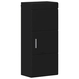 vidaXL Armario de pared para ba&ntilde;o TULUM Negro 37 x 24,5 x 86 cm