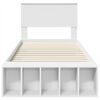 vidaXL Estructura de cama con estante 75 x 190 cm Madera contrachapada