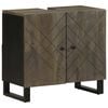 vidaXL Mueble para lavabo de madera maciza de mango negro 62x33x58 cm