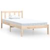 vidaXL Estructura de cama sin colch&oacute;n madera maciza 100x200 cm