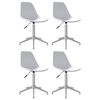 vidaXL Sillas de comedor giratorias 4 unidades PP blanco