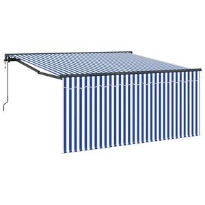 vidaXL Toldo Retr&aacute;ctil Azul y 300 x 250 cm Poli&eacute;ster y Aluminio