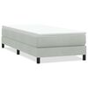 vidaXL Cama box spring sin colch&oacute;n gris claro terciopelo 90x220 cm