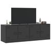vidaXL Muebles para TV 2 unidades acero negro 67x39x44 cm