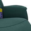 vidaXL Sill&oacute;n reclinable de masaje con reposapi&eacute;s tela verde oscuro